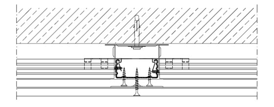 Фуга при надлъжен ръб - на едно ниво/ директен окачвач 1