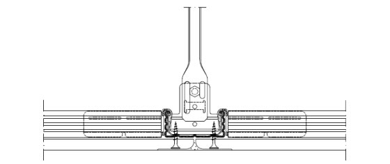 Фуга при надлъжен ръб - на едно ниво/ универсална връзка